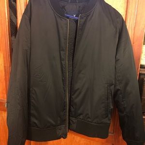 American Eagle Black Bomber Jacket